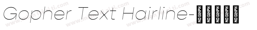Gopher Text Hairline字体转换